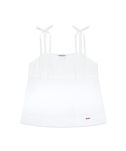 W PINTUCK CAMISOLE BLOUSE - 3 COLORS WHITE