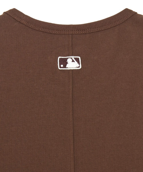 SLIM CROP FIT CAP SLEEVE SHORT SLEEVE T-SHIRT BOS #KARINA同款! - 2 COLORS BROWN