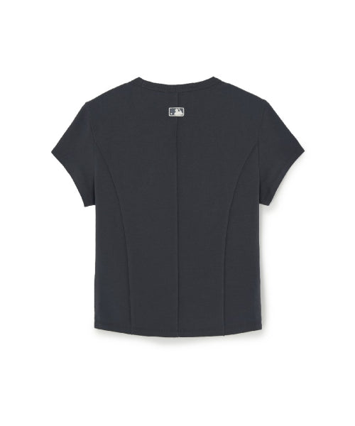 SLIM CROP FIT CAP SLEEVE SHORT SLEEVE T-SHIRT BOS #KARINA同款! - 2 COLORS GREY
