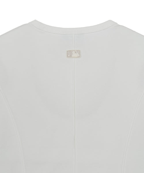SLIM CROP FIT CAP SLEEVE SHORT SLEEVE T-SHIRT NY #KARINA同款! - 3 COLORS WHITE