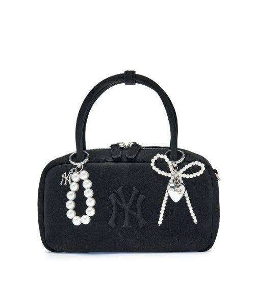 PEARL BEAD LOGO CHARM KEYRING NY #KARINA同款! SILVER