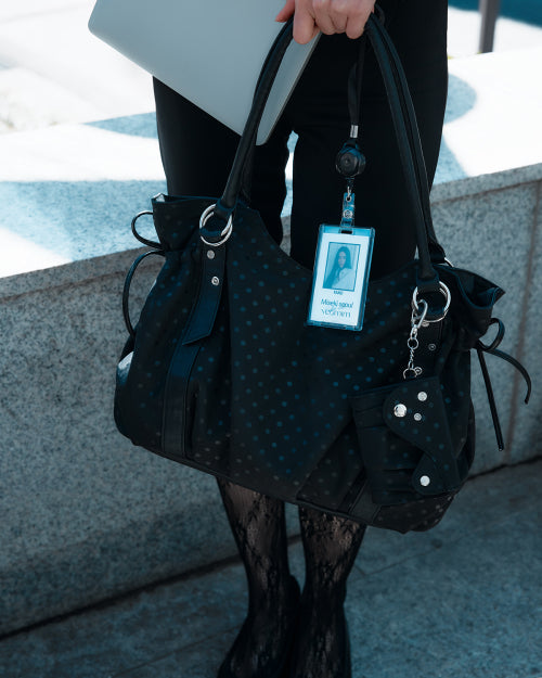 PUFF BAG (BLACK DOT) BLACK