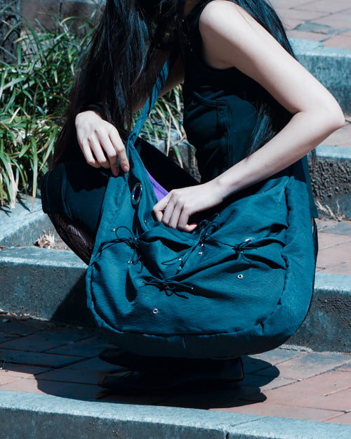 MESSY BAG (NAVY STRIPE) NAVY