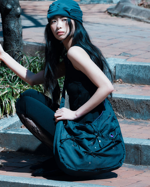 MESSY BAG (NAVY STRIPE) NAVY
