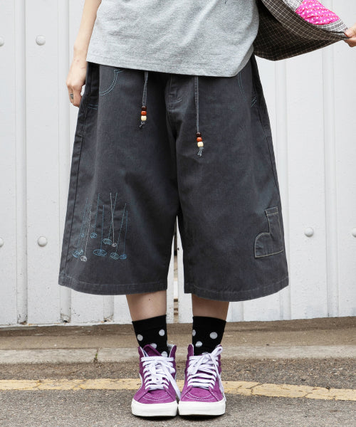 DRIZZLE BERMUDA PANTS - 2 COLORS CHARCOAL