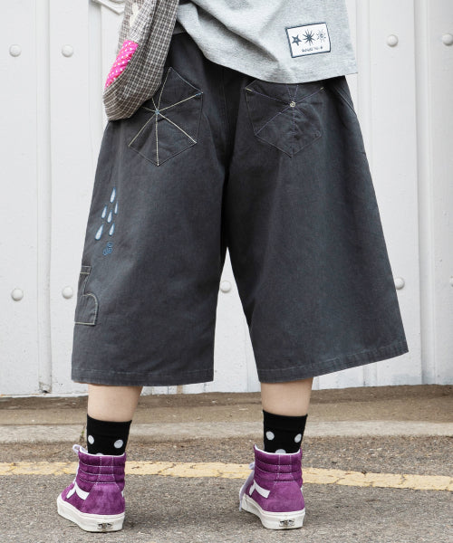 DRIZZLE BERMUDA PANTS - 2 COLORS CHARCOAL