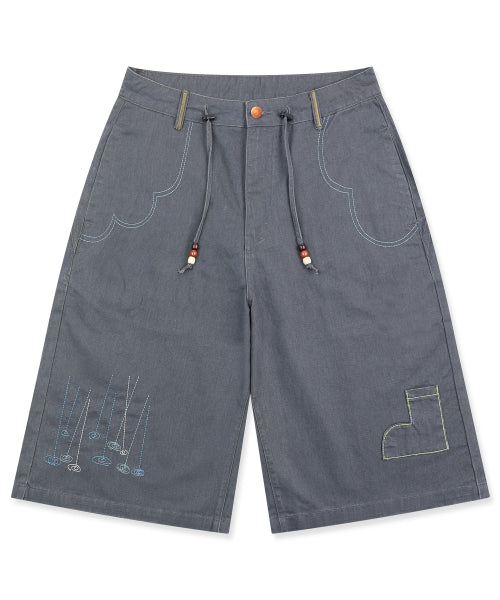 DRIZZLE BERMUDA PANTS - 2 COLORS CHARCOAL