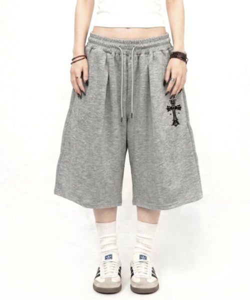 GOTHIC CROSS WIDE SHORT - 2 COLORS GREY
