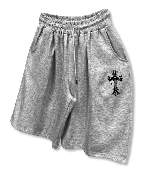 GOTHIC CROSS WIDE SHORT - 2 COLORS GREY