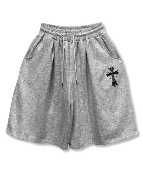 GOTHIC CROSS WIDE SHORT - 2 COLORS GREY