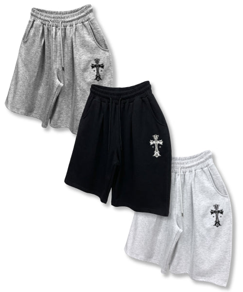GOTHIC CROSS WIDE SHORT - 2 COLORS GREY