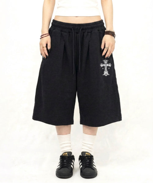 GOTHIC CROSS WIDE SHORT - 2 COLORS BLACK