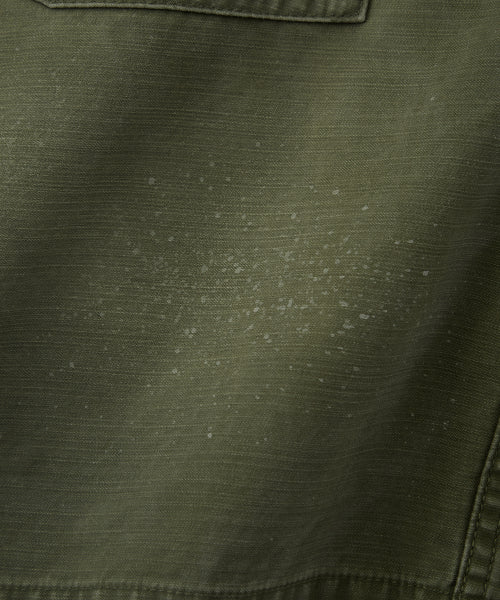 BACK SATIN FATIGUE SHORTS OLIVE