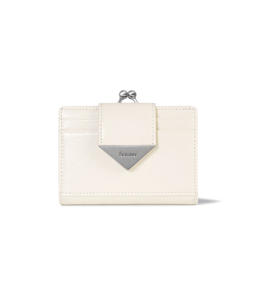 CRINKLE TRIANGLE FRAME BRIDGE WALLET - 2 COLORS AS SHOWN