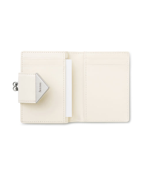 CRINKLE TRIANGLE FRAME BRIDGE WALLET - 2 COLORS AS SHOWN