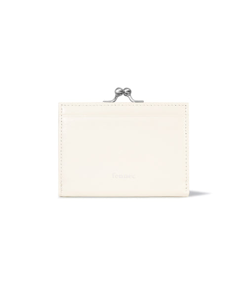 CRINKLE TRIANGLE FRAME WALLET VANILLA - 2 COLORS AS SHOWN