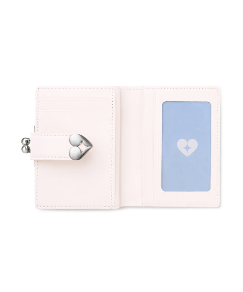 CRINKLE HEARTY FRAME BRIDGE WALLET BLOSSOM AS SHOWN