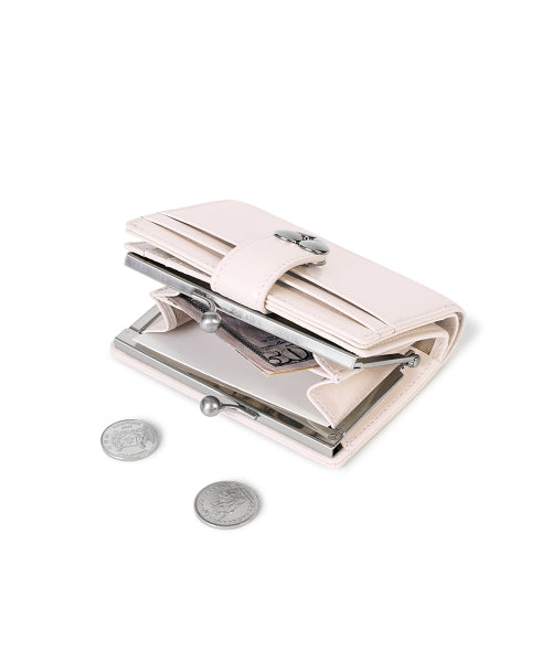 CRINKLE HEARTY FRAME BRIDGE WALLET BLOSSOM AS SHOWN