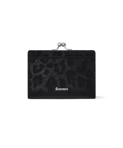HEARTY FRAME BRIDGE WALLET LEOPARD BLACK
