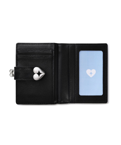 HEARTY FRAME BRIDGE WALLET LEOPARD BLACK