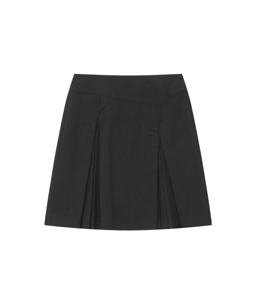 ACCORDION SIDE PLEATS MIDI SKIRT #REI同款! - 2 COLORS BLACK