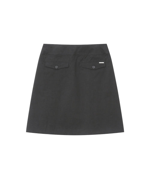 ACCORDION SIDE PLEATS MIDI SKIRT #REI同款! - 2 COLORS CHARCOAL