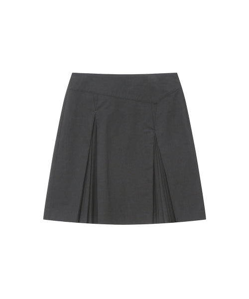 ACCORDION SIDE PLEATS MIDI SKIRT #REI同款! - 2 COLORS CHARCOAL