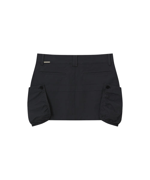 SHIRRING POCKET MINI SKIRT #REI同款! - 2 COLORS BLACK