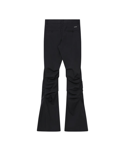 SHIRRING POCKET BOOTSCUT PANTS #REI同款! - 2 COLORS BLACK