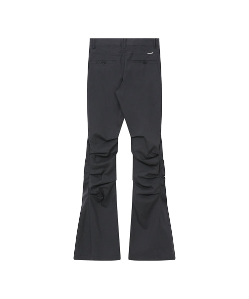 SHIRRING POCKET BOOTSCUT PANTS #REI同款! - 2 COLORS CHARCOAL