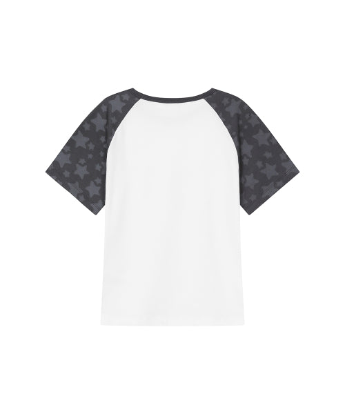 MIDNIGHT STARS RAGLAN SHORT SLEEVE #REI同款! - 2 COLORS WHITE