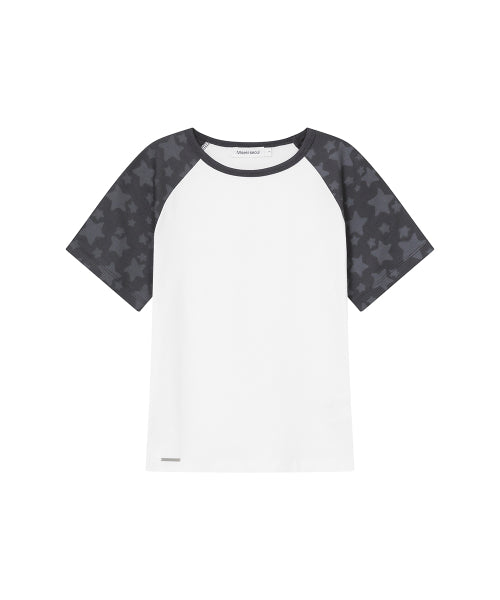 MIDNIGHT STARS RAGLAN SHORT SLEEVE #REI同款! - 2 COLORS WHITE