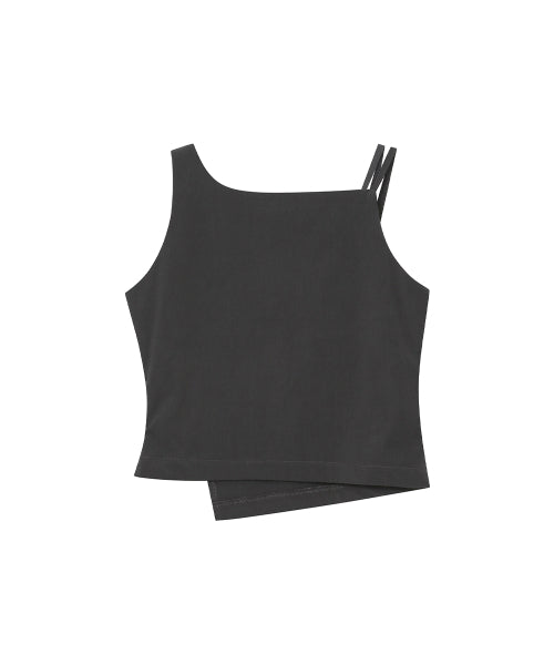 LAYERED BUTTON SLEEVELESS TOP #REI同款! - 2 COLORS CHARCOAL