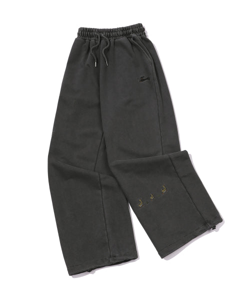 STITCH PIGMENT SWEATPANTS - 2 COLORS BLACK
