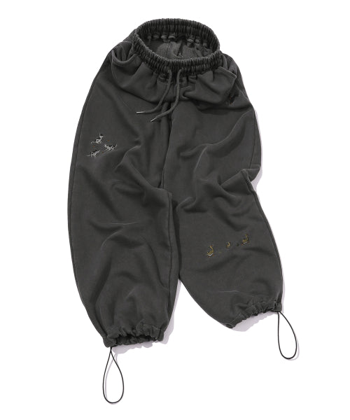 STITCH PIGMENT SWEATPANTS - 2 COLORS BLACK
