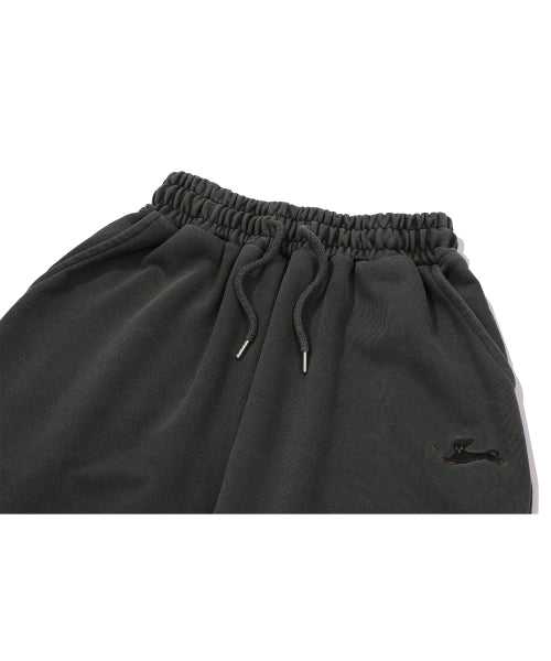 STITCH PIGMENT SWEATPANTS - 2 COLORS BLACK