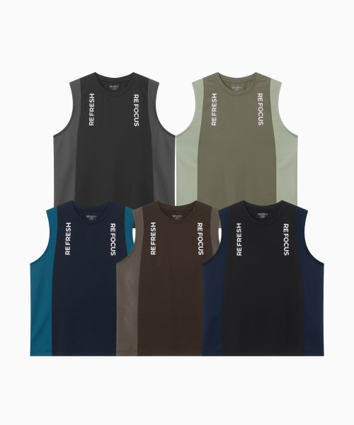 REFOCUS MESH SLEEVELESS TOP - 6 COLORS AS SHOWN
