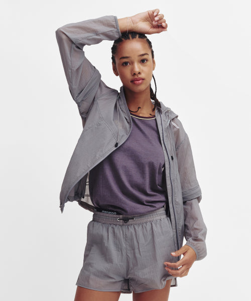 2WAY CONVERTIBLE HOOD JACKET GREY