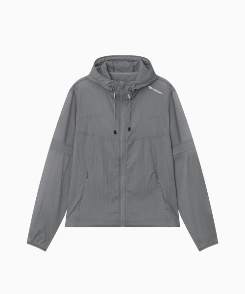2WAY CONVERTIBLE HOOD JACKET GREY