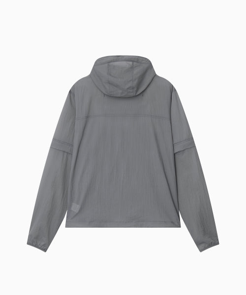 2WAY CONVERTIBLE HOOD JACKET GREY
