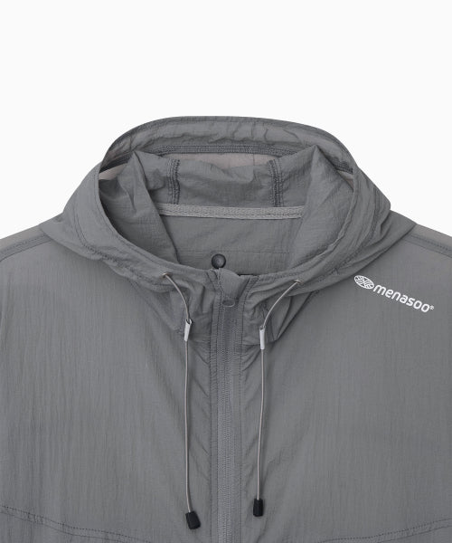 2WAY CONVERTIBLE HOOD JACKET GREY