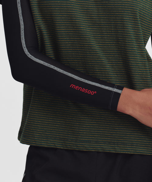AIR MESH RUNNING ARM SLEEVES - 2 COLORS WHITE