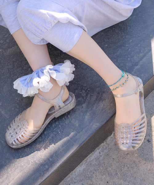 GLAIR STRAPPY SANDALS - 2 COLORS SILVER