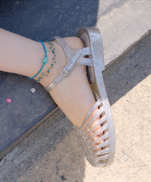 GLAIR STRAPPY SANDALS - 2 COLORS SILVER