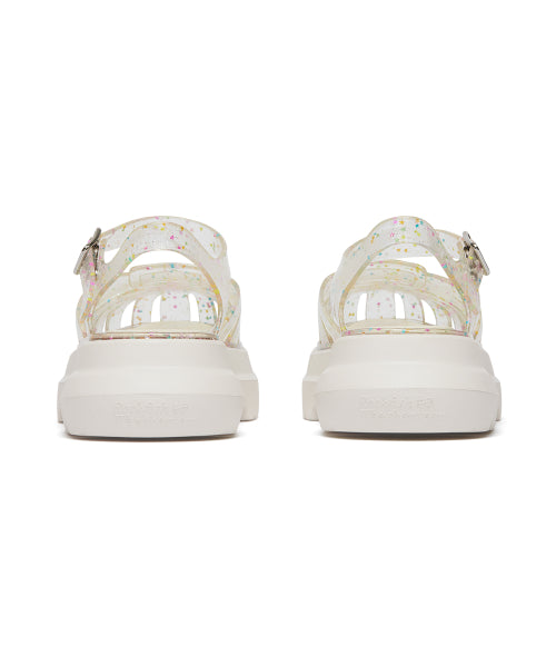 GLAIR PLATFORM FISHERMAN SANDALS - CLEAR STAR AS SHOWN