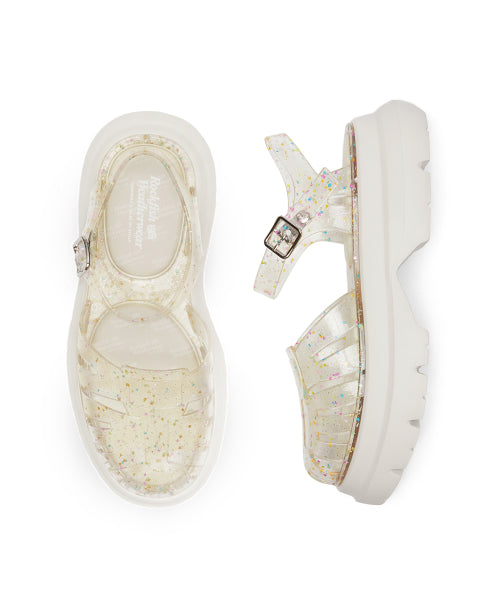 GLAIR PLATFORM FISHERMAN SANDALS - CLEAR STAR AS SHOWN