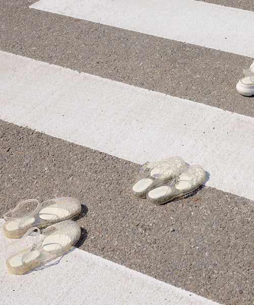 GLAIR STRAPPY SANDALS - CLEAR STAR AS SHOWN