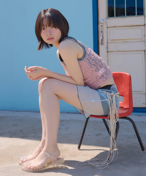 GLAIR STRAPPY SANDALS - CLEAR STAR AS SHOWN