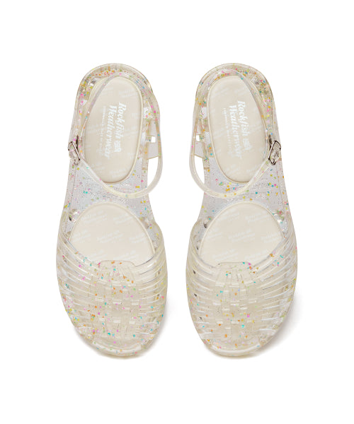 GLAIR STRAPPY SANDALS - CLEAR STAR AS SHOWN
