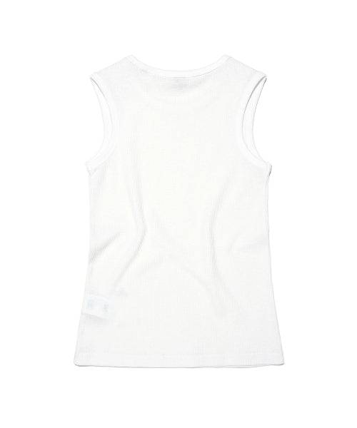 WAFFLE SLEEVELESS - 2 COLORS CREAM